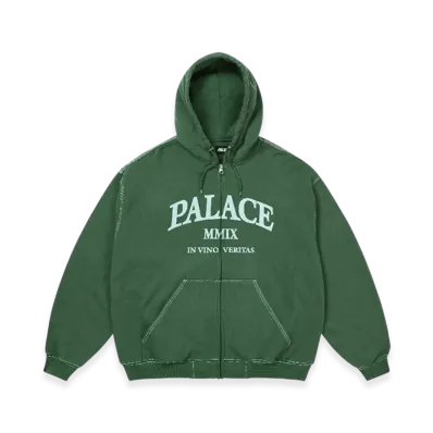PALACE Triple Stitch Veritas Zip Hood "Green"
