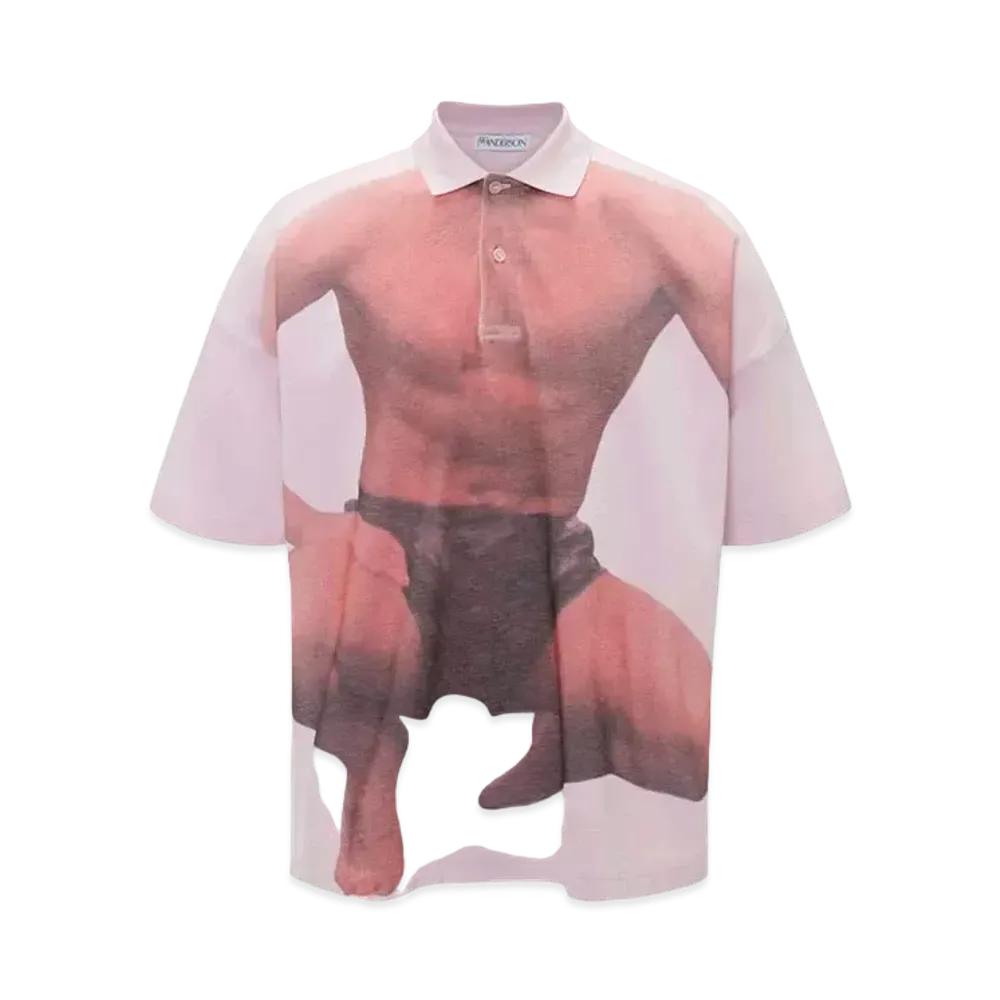 JW ANDERSON Printed Polo Shirt "Pink"