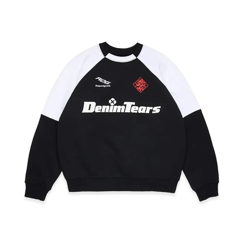 DENIM TEARS DT Sport Color Blocked Crewneck "Black"