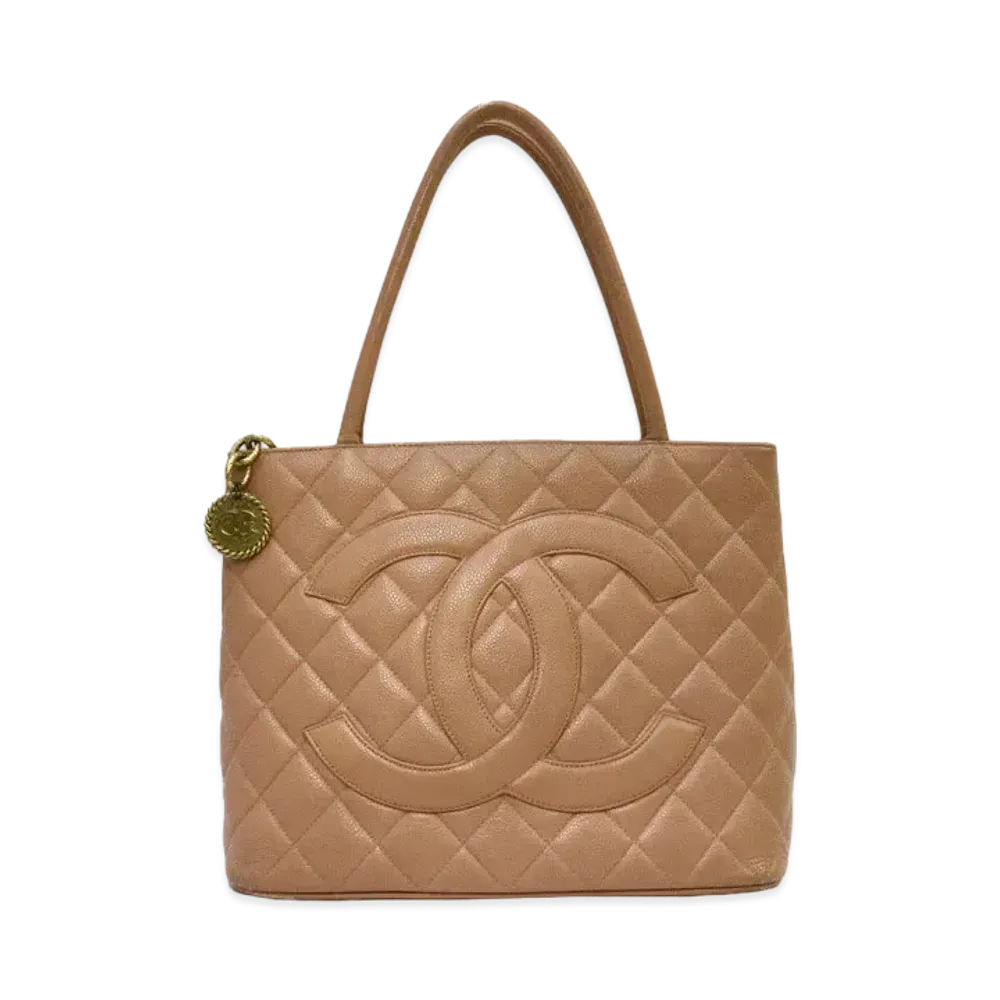 CHANEL Reprint Tote Caviarskin "Brown/Gold"