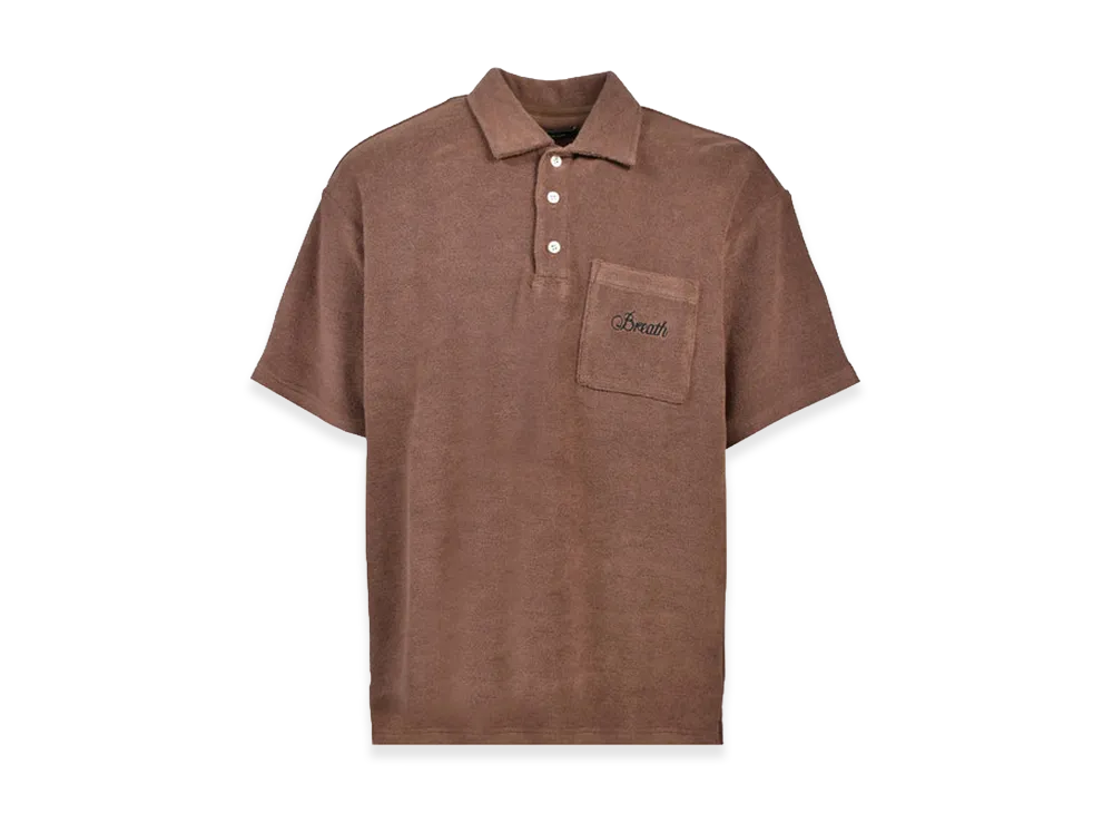 BREATH Glory Pile Polo Shirt "Brown"