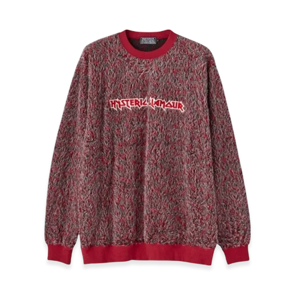 HYSTERIC GLAMOUR Metal Logo Embroidered Pullover "Red"