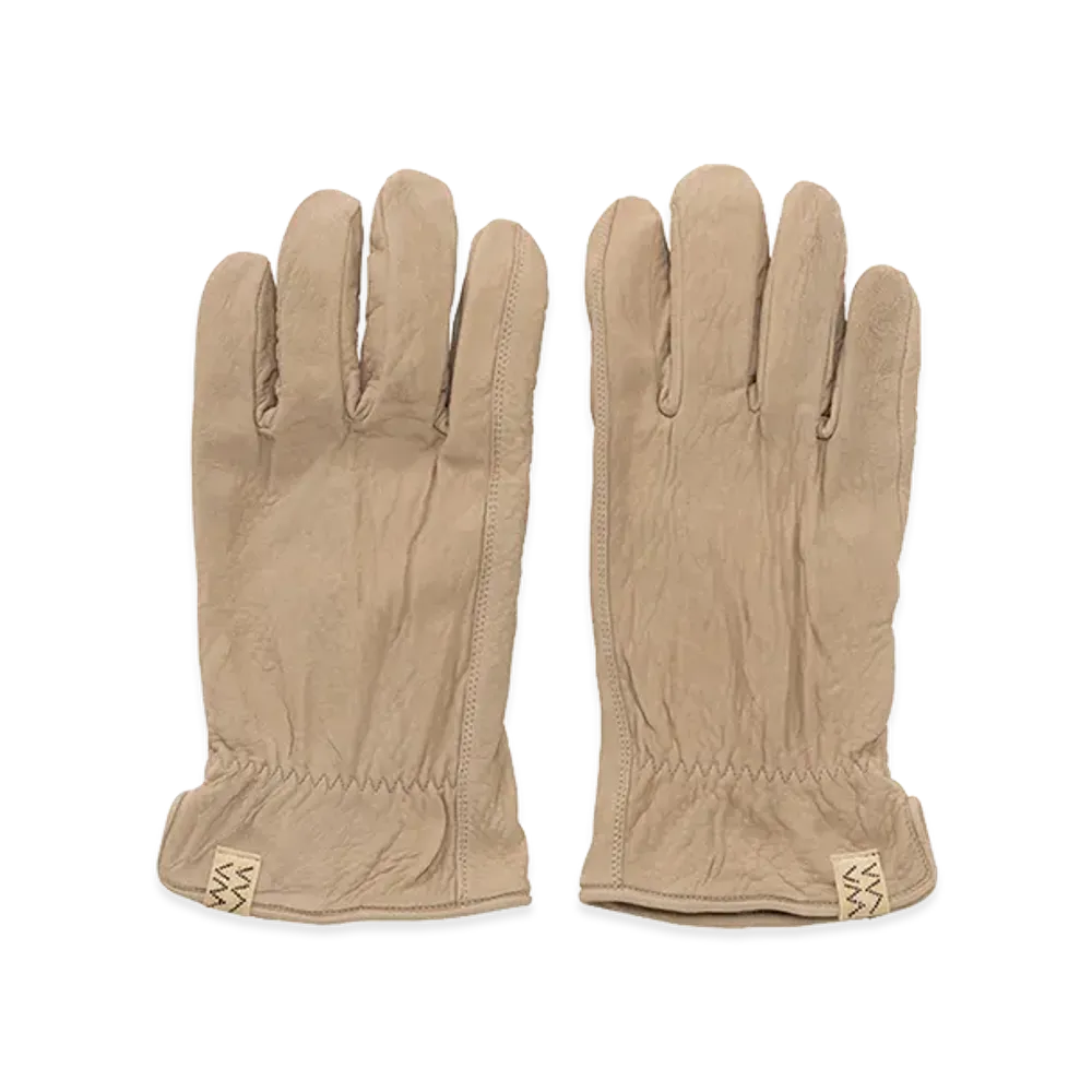 visvim Suede Gloves "Beige"