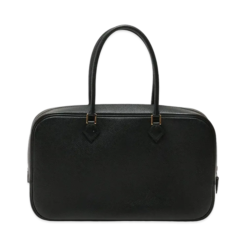 Hermes Plume Epsom Leather Hand Bag "Black"