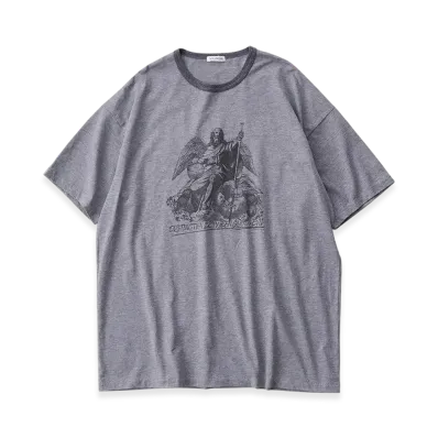 NICENESS Ramone Crewneck T Shirt Short Sleeve - Zeus "Medium Gray"
