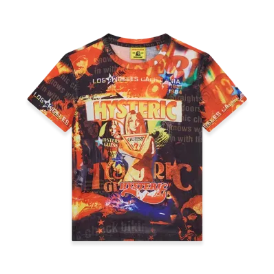 HYSTERIC GLAMOUR x GUESS JEANS Print Slim Tee "Orange"