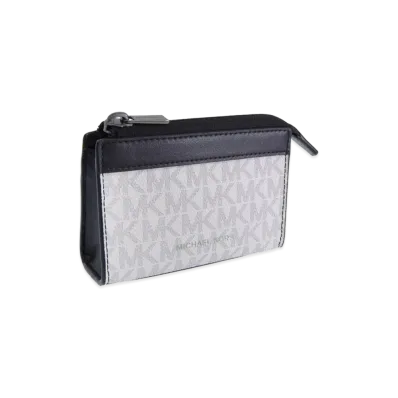 MICHAEL KORS Cooper Small Pouch W Dog Clip "White"