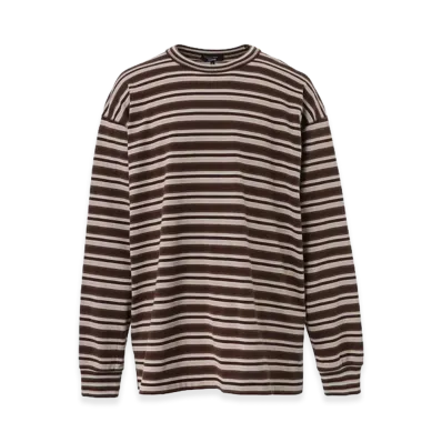 COMME des GARCONS HOMME Cotton Border Long Sleeve T-Shirt "Beige"