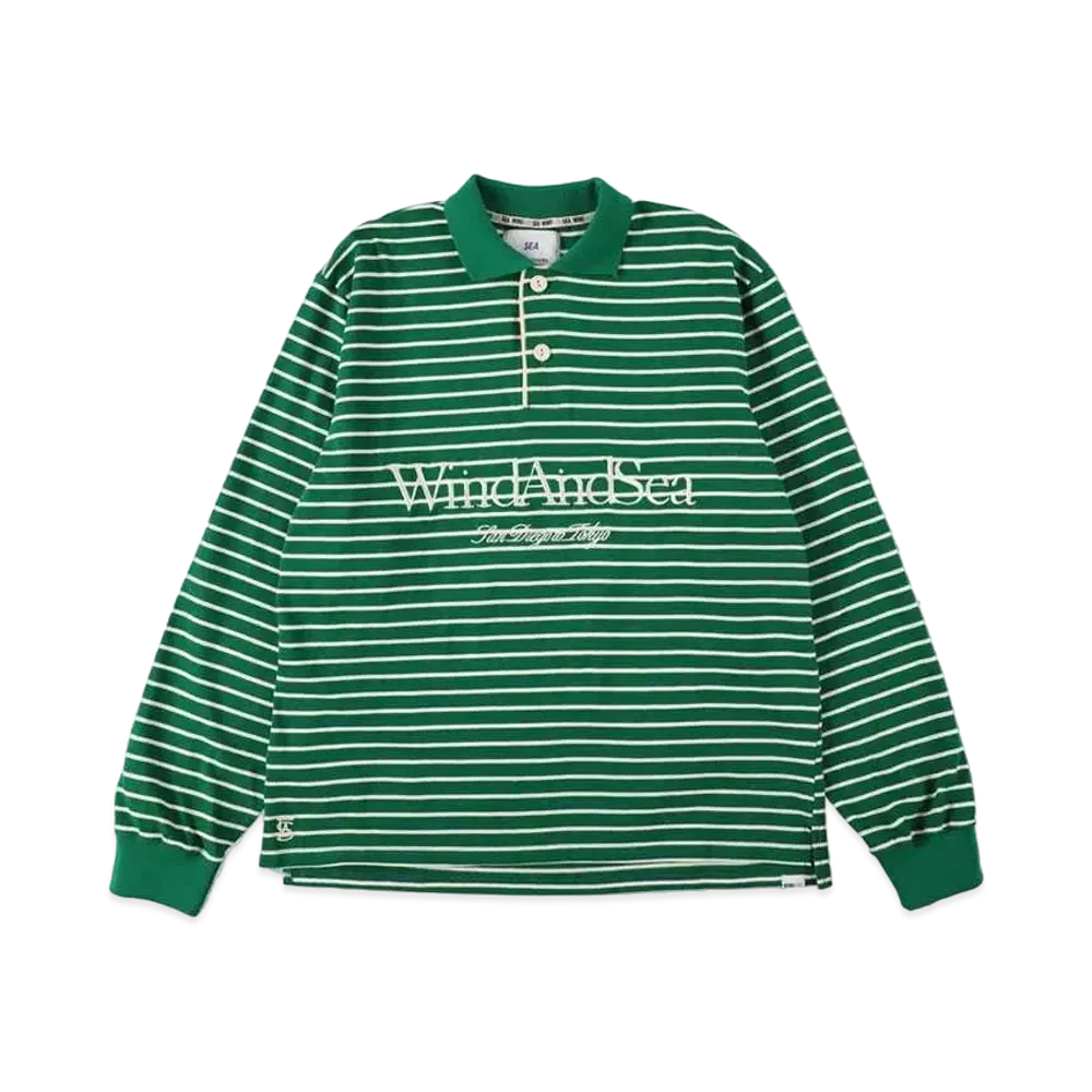 WIND AND SEA SDT Border Rugby Shirt "Green"