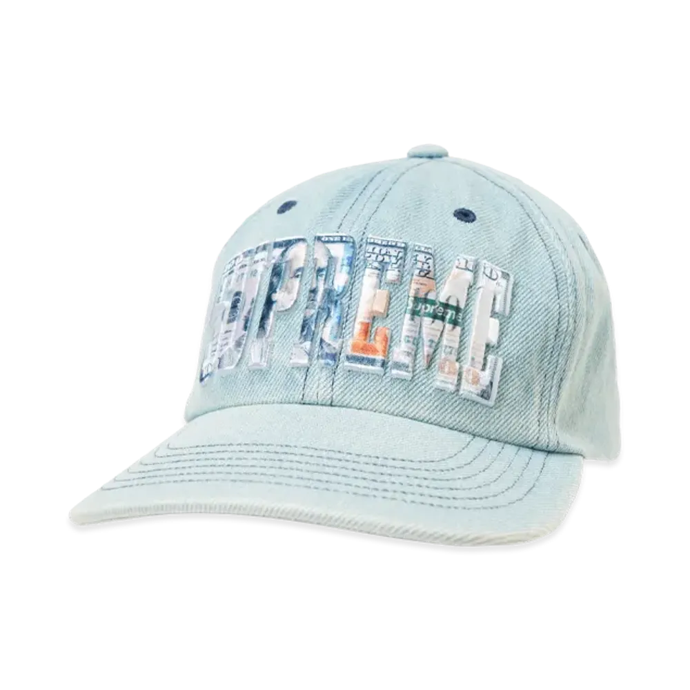 Supreme Embroidered Money Logo 6-Panel "Denim"