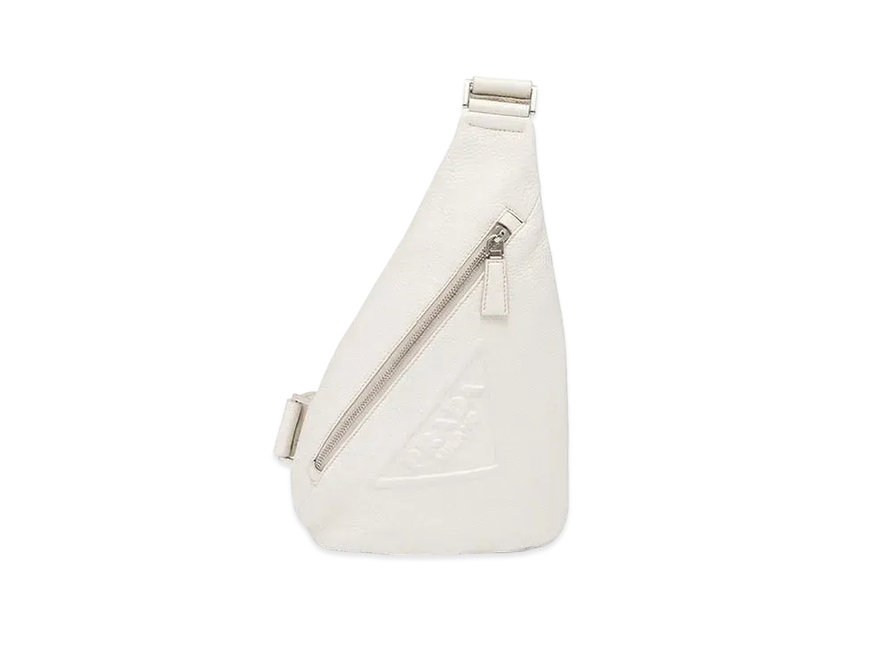 PRADA Cross Leather Bag "Off White"
