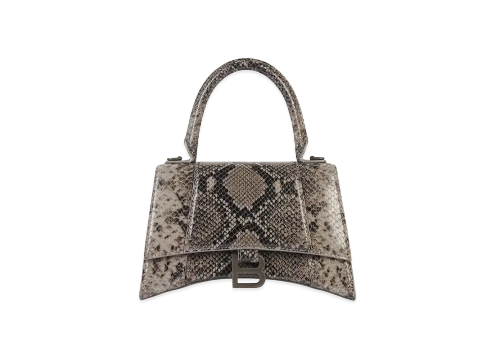 BALENCIAGA Women's Hourglass Small Top Handle Bag "Graphite/Black"