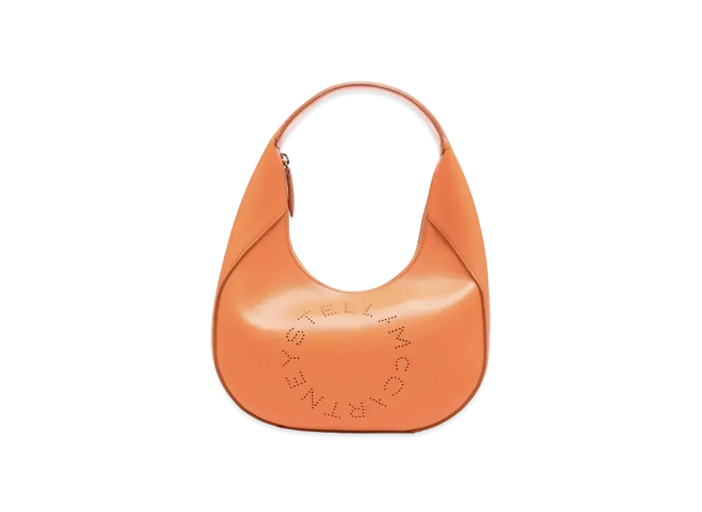 STELLA McCARTNEY Small Stella Logo Hobo Shoulder Bag "Orange"