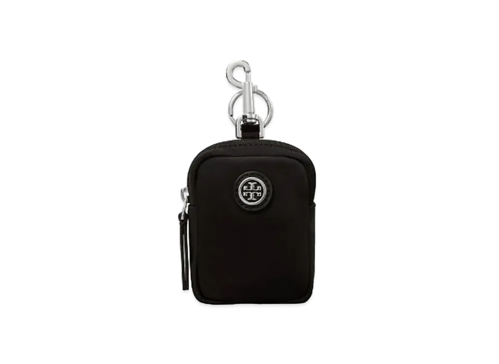 Tory Burch Nylon Mini Case Key Ring "Black"