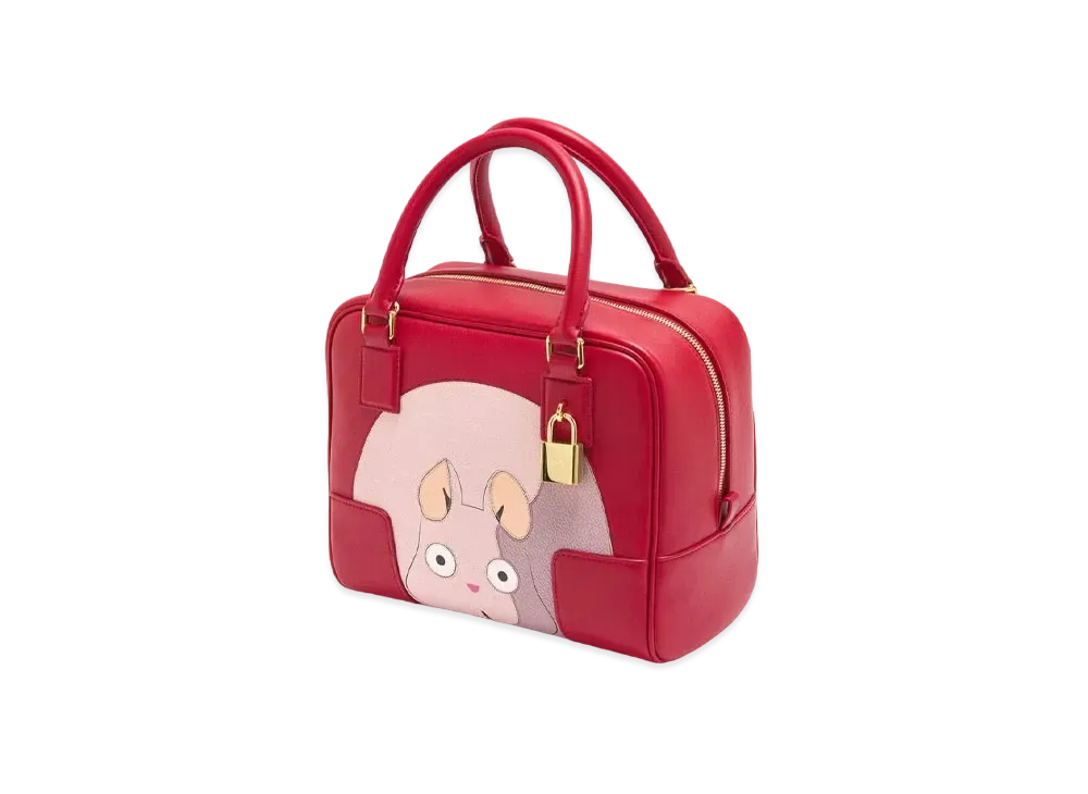 LOEWE x Spirited Away Bo Mouse Amazona 19 Bag In Nappa Calfskin "Rouge"