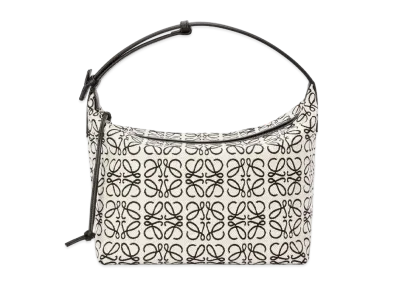 LOEWE Cubi Bag In Anagram Jacquard And Calfskin "Ecru / Black"