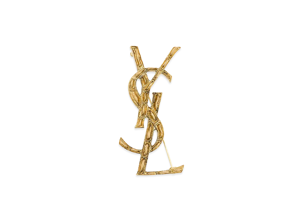 Saint Laurent Women's Metal Pin "Gold"