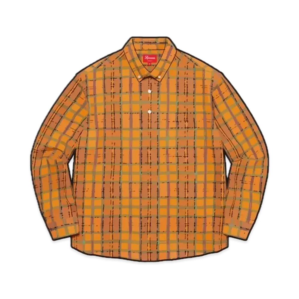 Supreme Pullover Plaid Flannel Shirt "Gold"