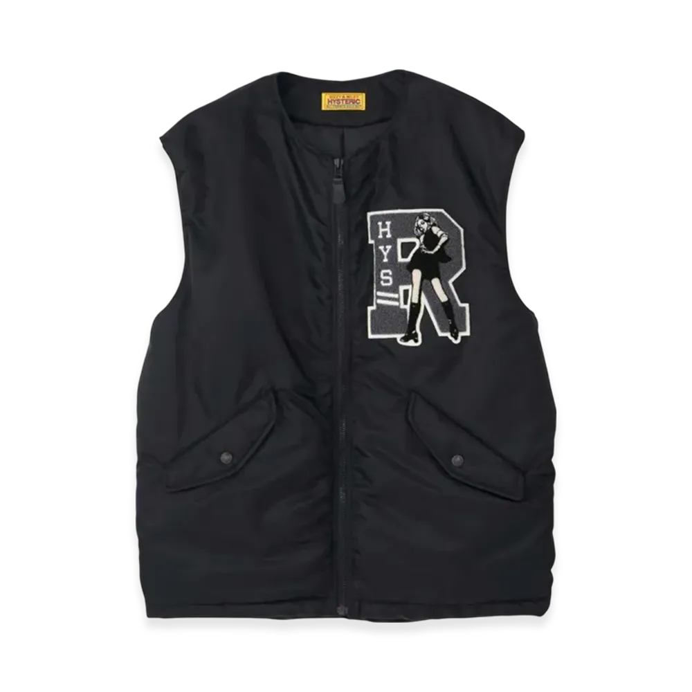 HYSTERIC GLAMOUR HYS Rock Emblem Oversize Vest "Black"