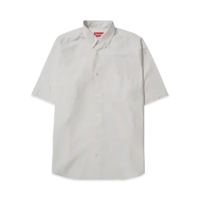 Supreme Loose Fit Oxford S/S Shirt "Yellow Stripe" (25SS)
