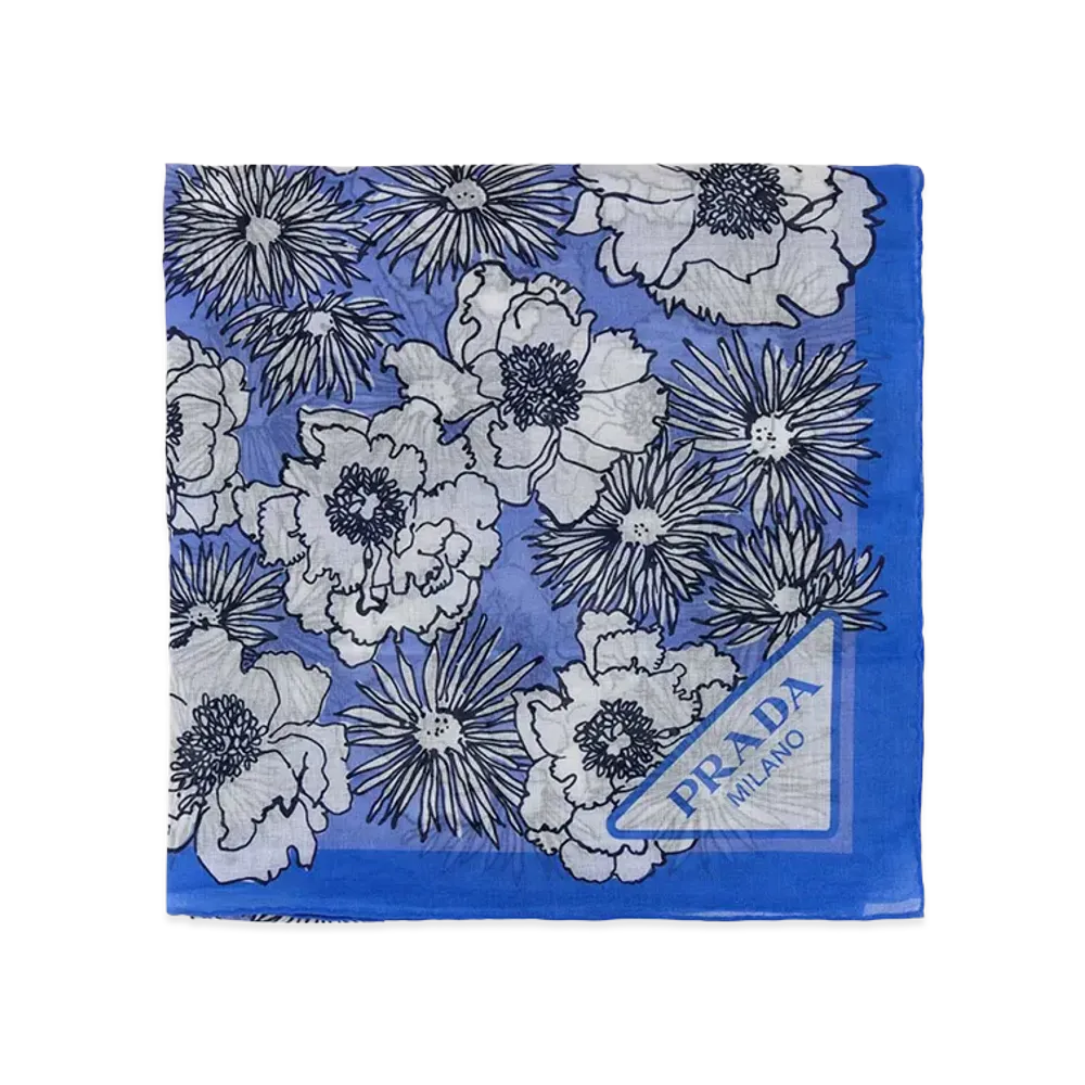PRADA Women's Printed Cotton Foulard "Printed"