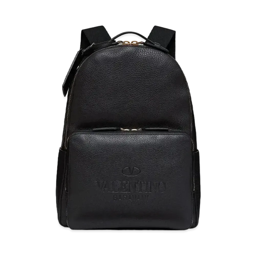 Valentino Valentino Galavani Identity Leather Backpack "Black"