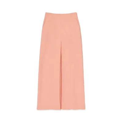 AURALEE Tense Wool Double Cloth Skirt "Salmon Pink"