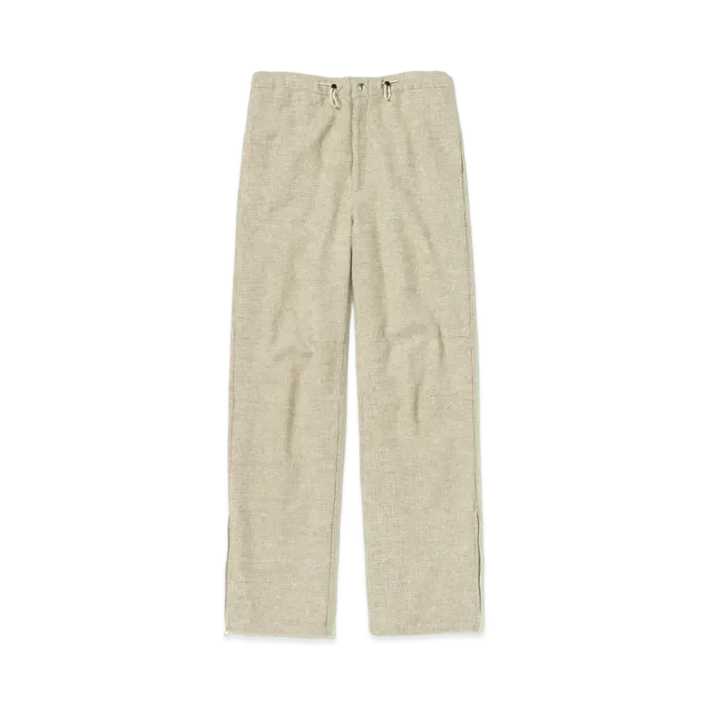 AURALEE WOOL HAIRLINE LIGHT TWEED OVER PANTS "Ivory"