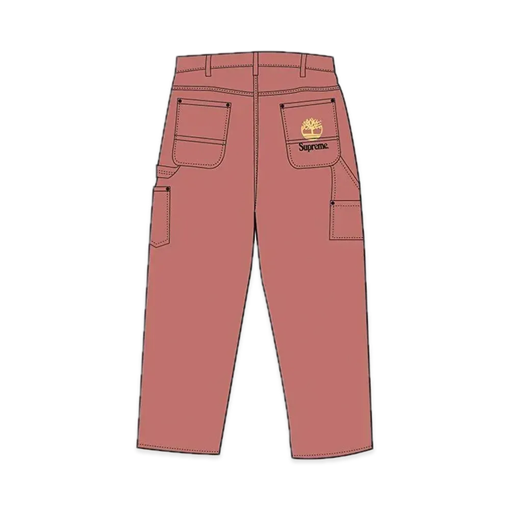 Supreme x Timberland Double Knee Painter Pant "Dusty Red"