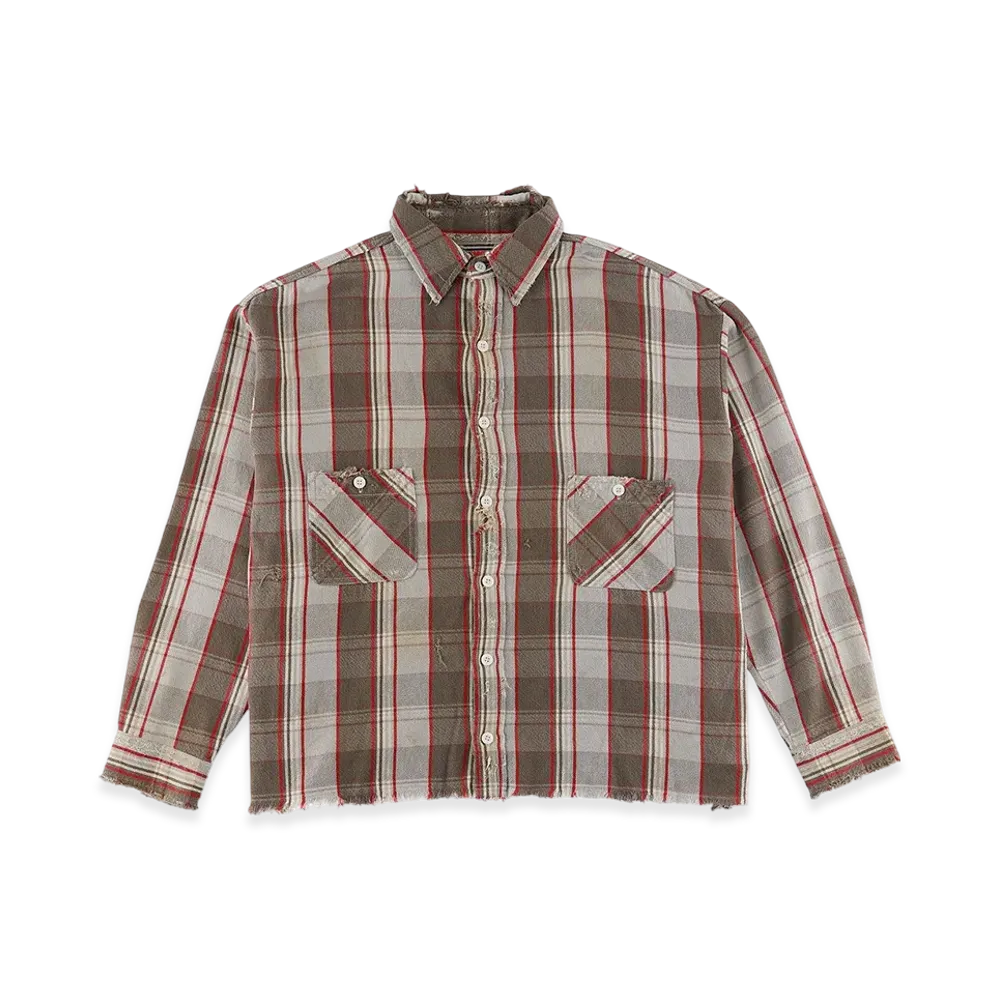 SAINT Mxxxxxx Shermer Academy Flannel Shirt "Red/Brown"