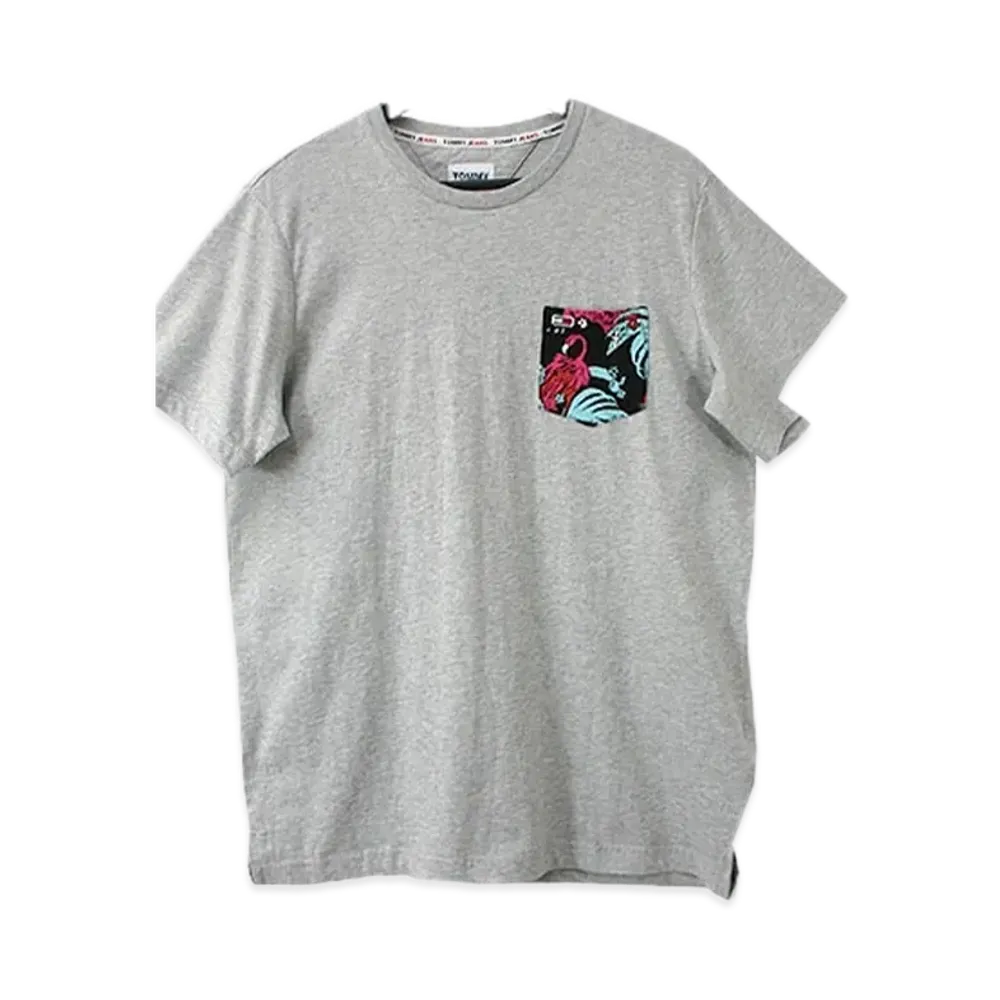 TOMMY JEANS Contrast Pocket T-Shirt Short Sleeves "LightGrayHether"