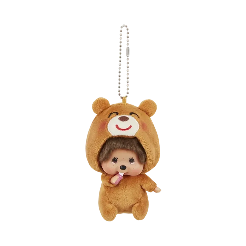 Sekiguchi Irasutoya x Monchhichi Kao-deka SS Keychain Bear