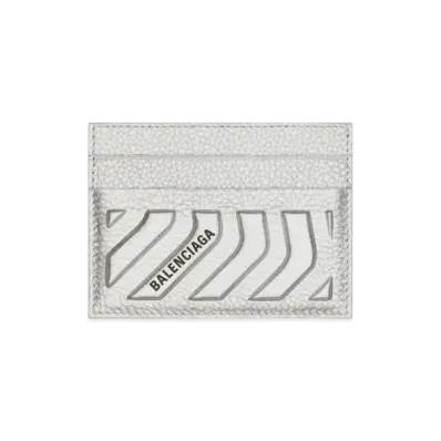 BALENCIAGA Car Card Holder Metallized "Silver"