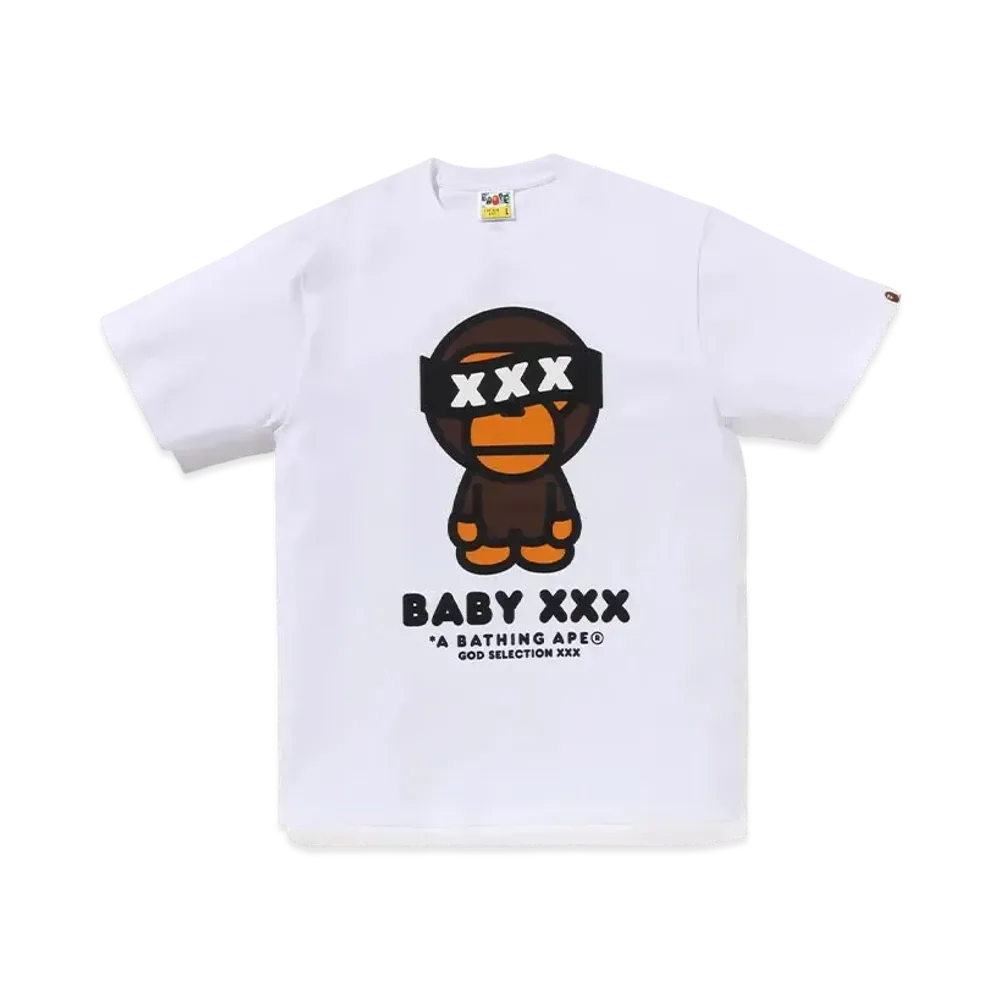 A BATHING APE x GOD SELECTION XXX Baby Milo Tee "White"