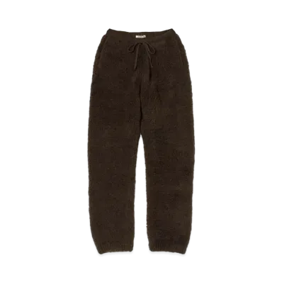 AURALEE Merino Wool Boa Knit Pants "Dark Brown"
