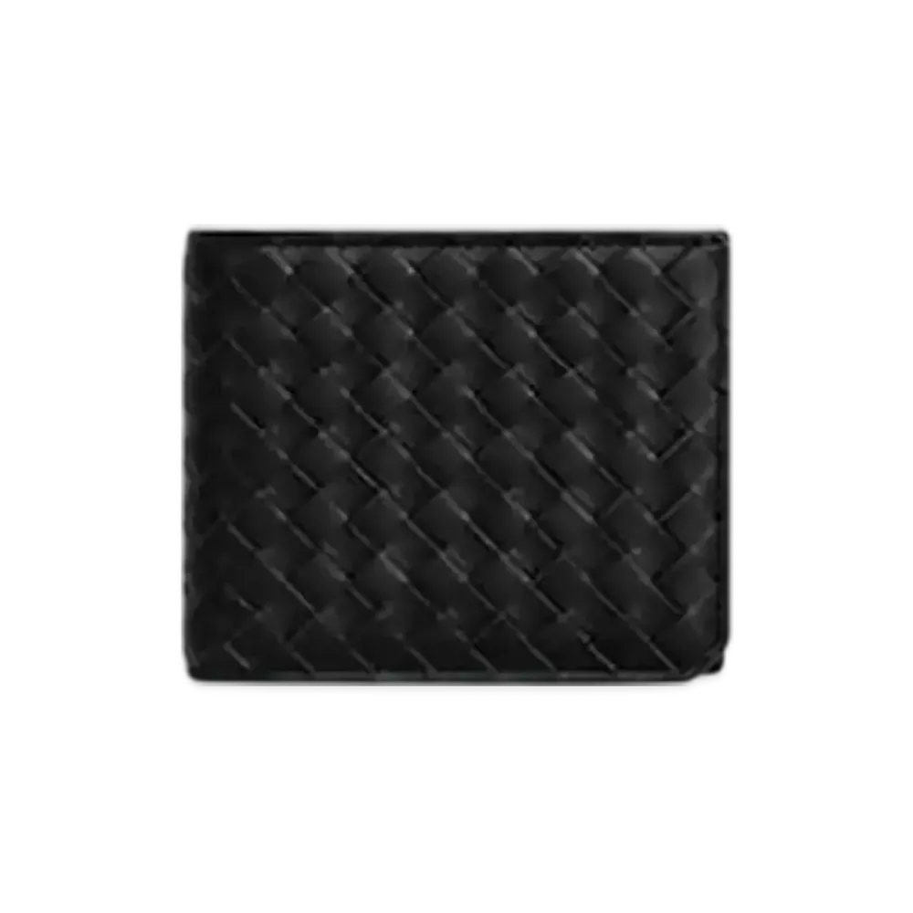 Bottega Veneta Intrecciato Piccolo Bi-Fold Wallet "Black"