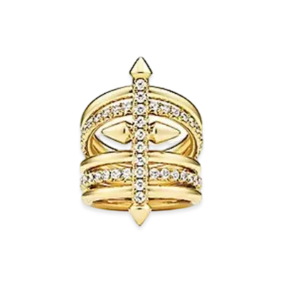 Tiffany & Co. Titan by Pharrell Williams Five-Row Ring "Yellow Gold/Diamond"