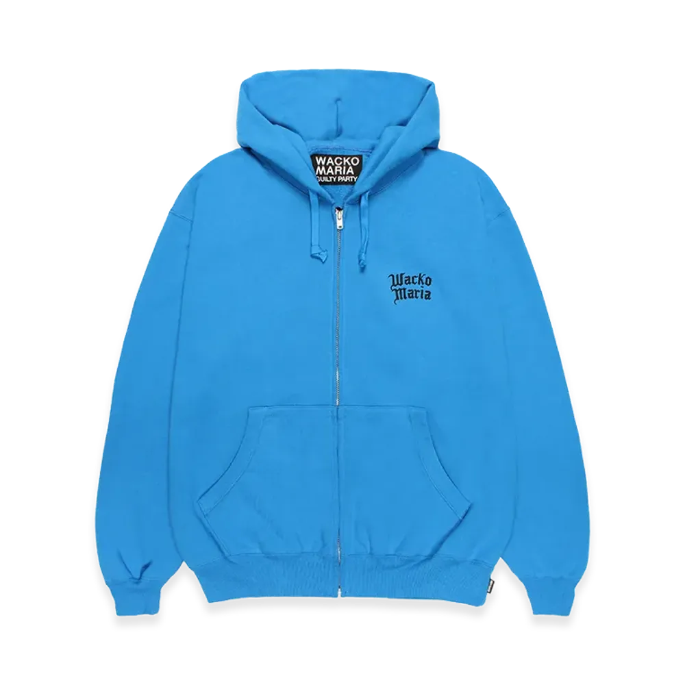 WACKO MARIA Heavy Weight Zip Hooded Sweat Shirt "Blue"