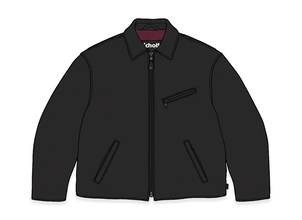 Supreme x Schott Distressed Leather Jacket "Black"
