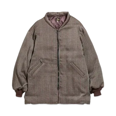 Needles DOWN SUR COAT - PE/W/CU FANCY PLAID "Bordeux/Red/Yellow"