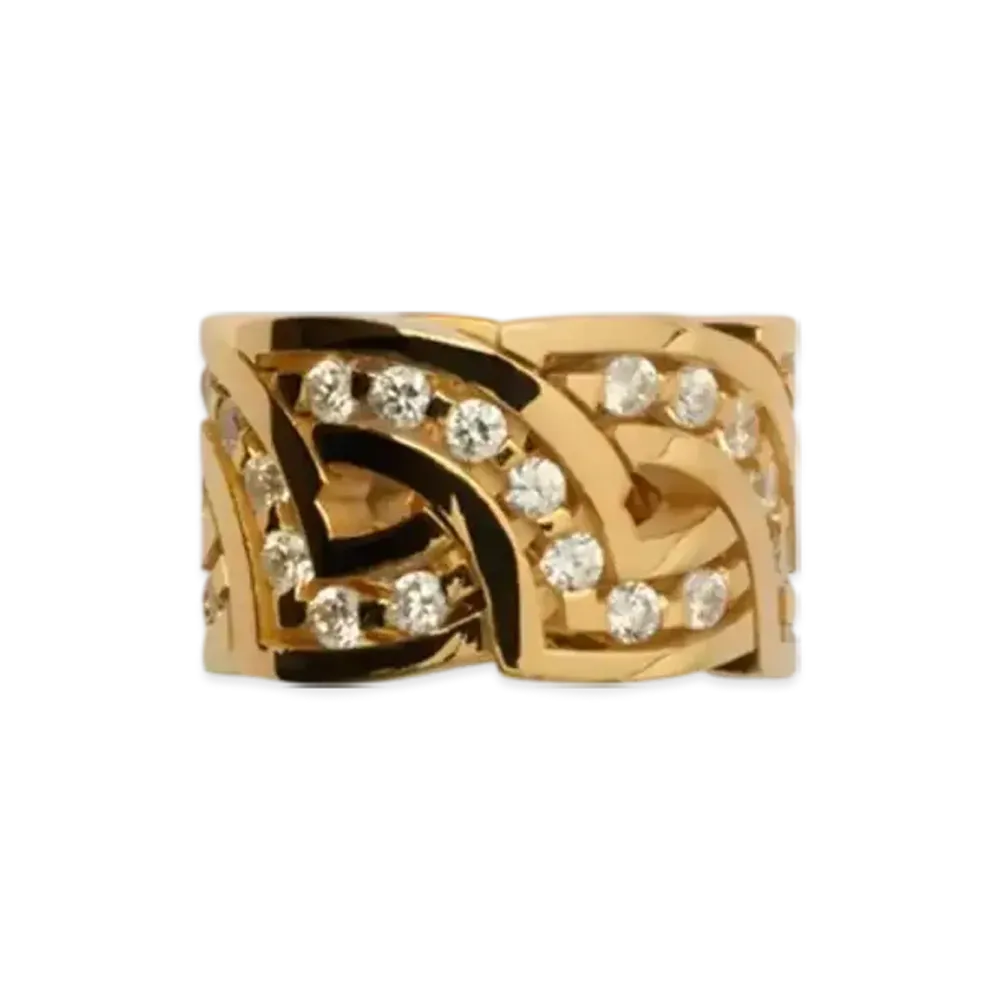 Burberry Shield Infinity Ring "Gold/Clear"