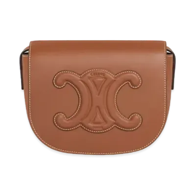 CELINE Folco Cuir Triomphe In Smooth Calfskin "Tan"