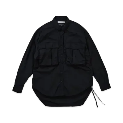 MASTERMIND x KATHARINE HAMNETT TOMAS MASON ORGANIC RAF SHIRT "BLACK"