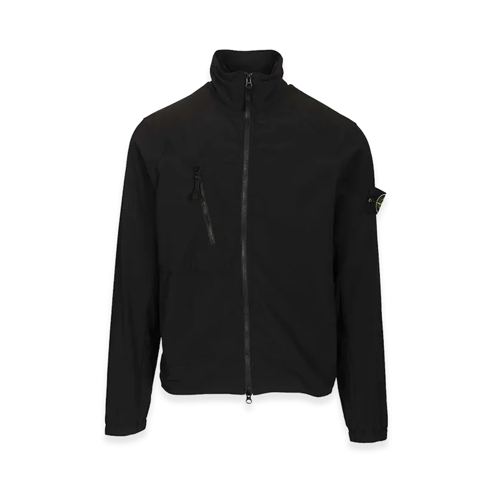 Stone Island Stretch Nylon Tech Fleece Overshirt "Black"