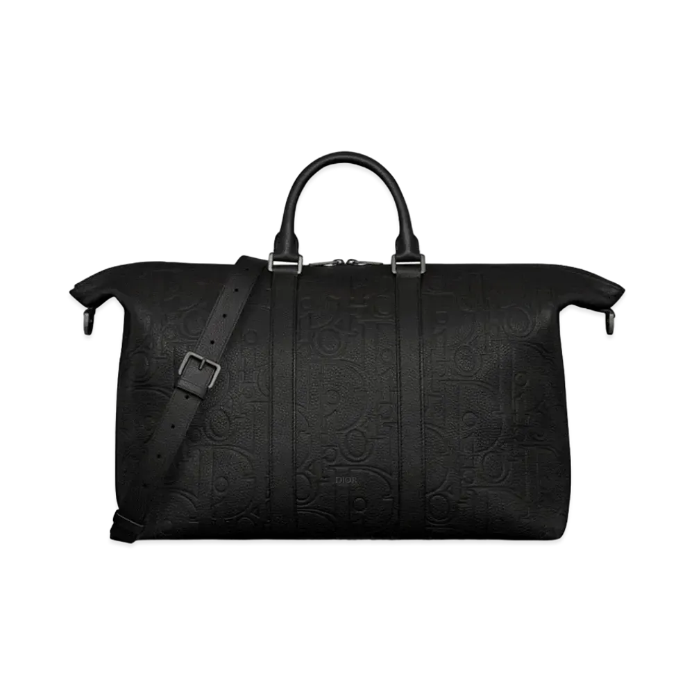 Dior Weekender 40 Dior Gravity Leather and Grained Calfskin "Black"