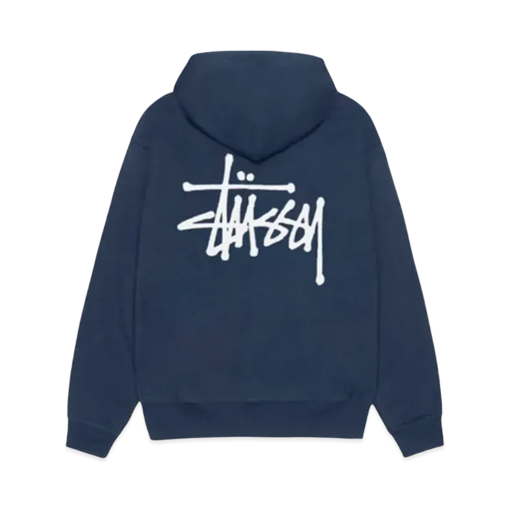 ステューシー ベーシック フーディ "ネイビー" (25SS)