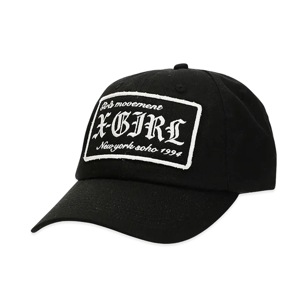 X-Girl Women's Logo Patch 6Panel Cap "Black"