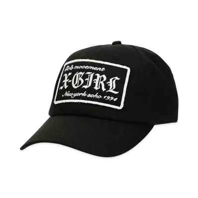X-Girl Women's Logo Patch 6Panel Cap "Black"