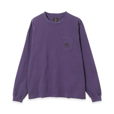 NEEDLES L/S Pocket Tee - Cotton Jersey "Purple"