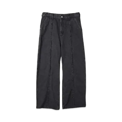 JieDa CUTTING WIDE DENIM "BLACK"